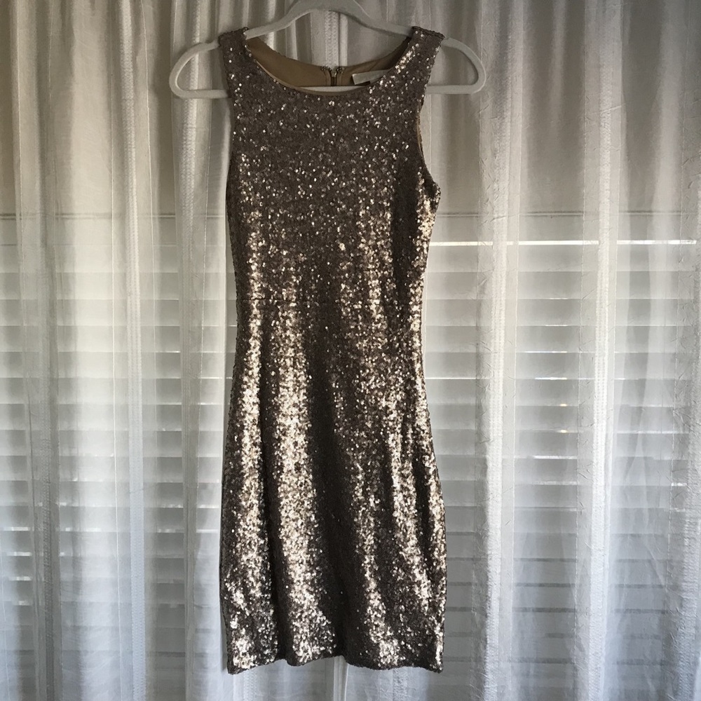 MM Couture Gold sparkly sequin Dress